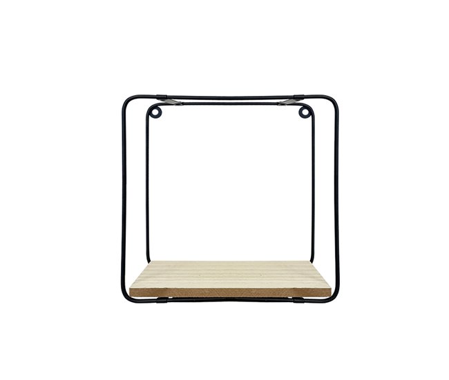 Acomoda Textil – Estantería para Pared de Madera. (2 Cubos) Madera Clara