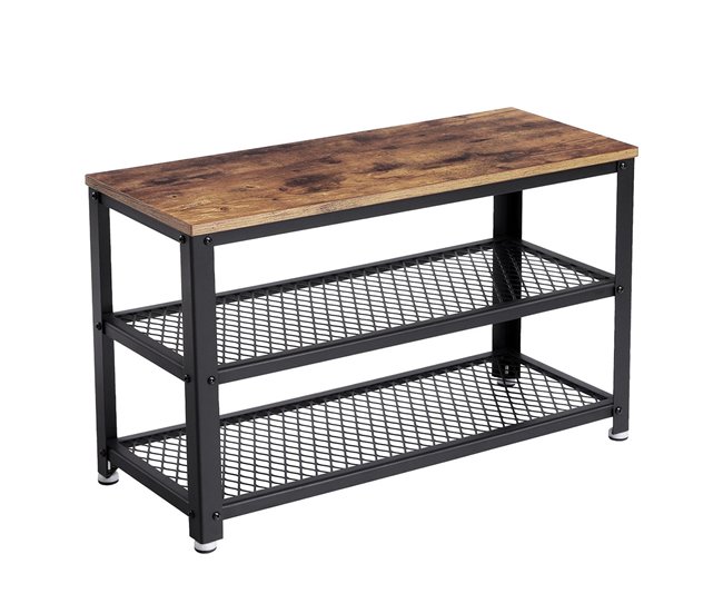 Banco de zapatos de 2 niveles - L73 cm Madera