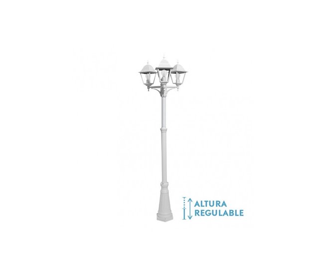 Farola Para Jardin Aluminio Serie Spica Blanco