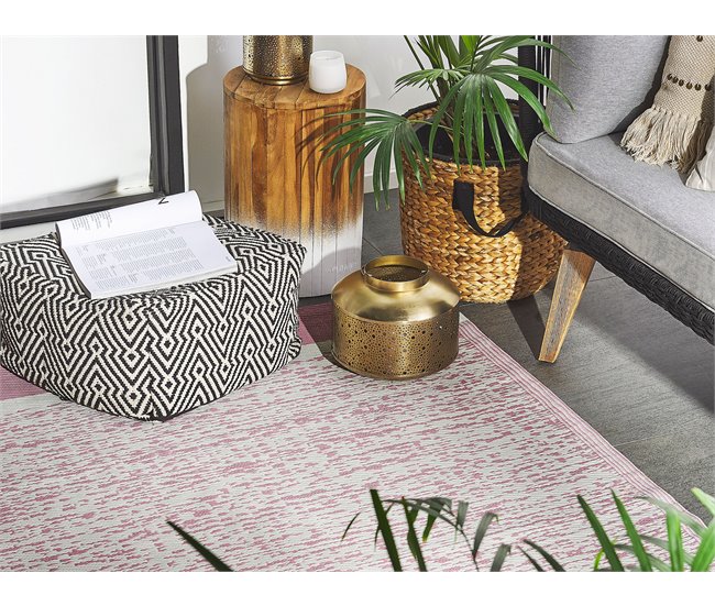 Beliani Alfombra de exterior BALLARI 120x180 Negro