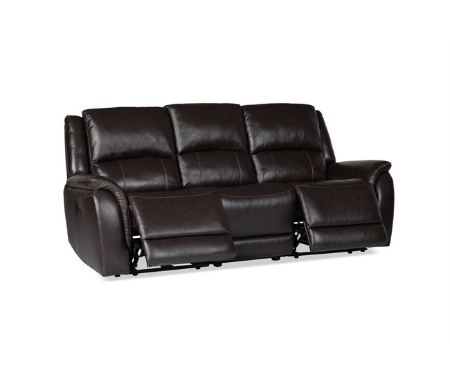 Sofá relax eléctrico NINFA 3 plazas Marron
