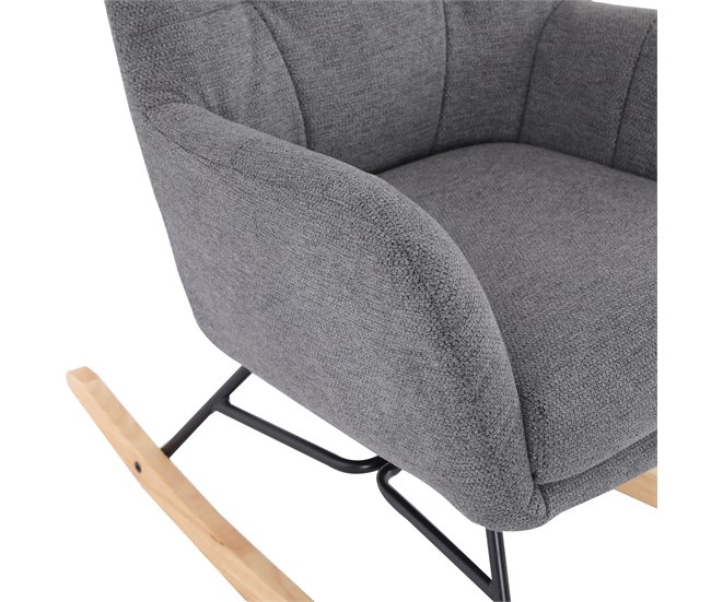 Sillón decorativo balancín PETER Gris