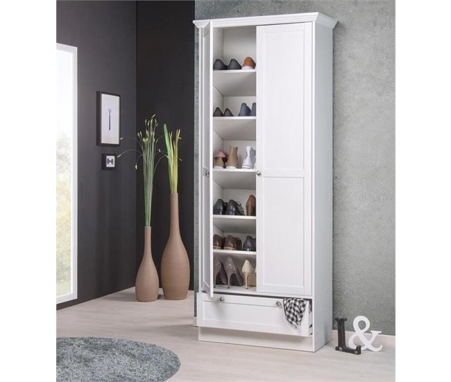 Armario LAU puertas batientes 80x200cm blanco Blanco