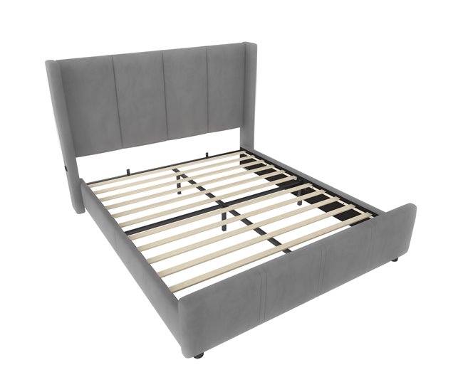 Camas de matrimonio 175x212 Gris