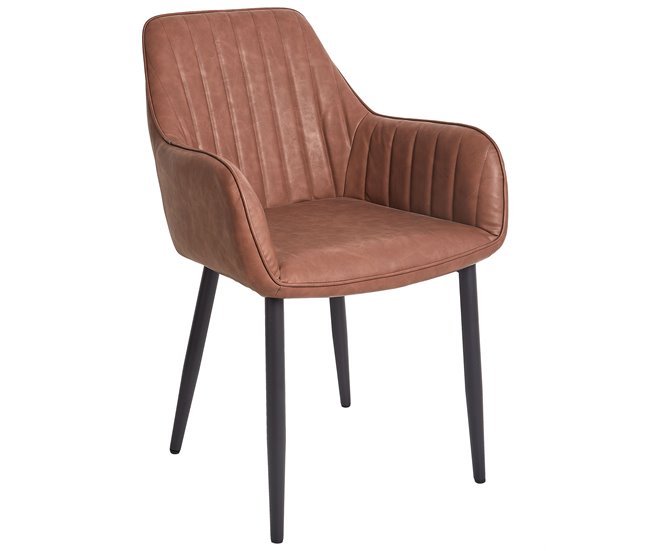 Beliani Silla de comedor WELLSTON Marron