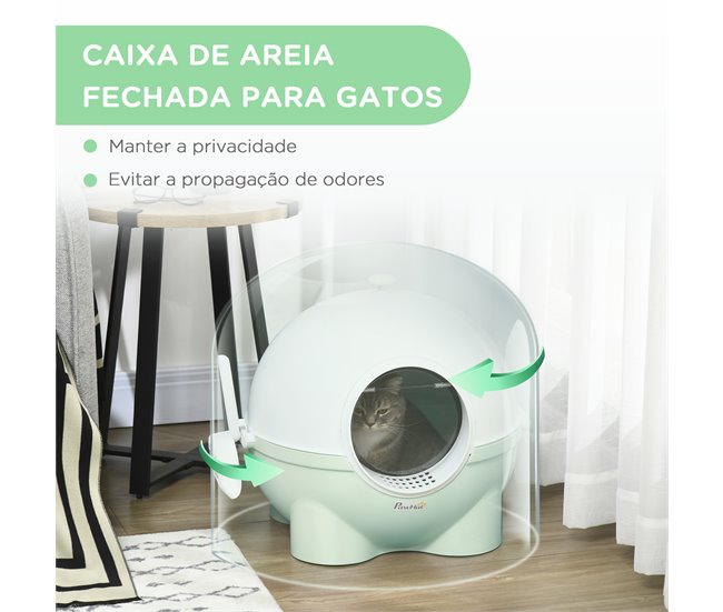Arenero para Gatos PP, PC PawHut Verde
