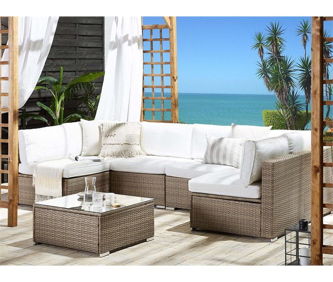 Beliani Conjunto longue BELVEDERE Blanco