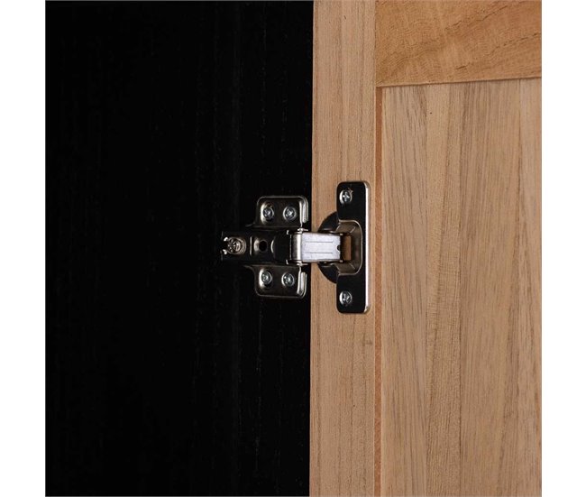 Aparador de 3 puertas de madera y metal Marron