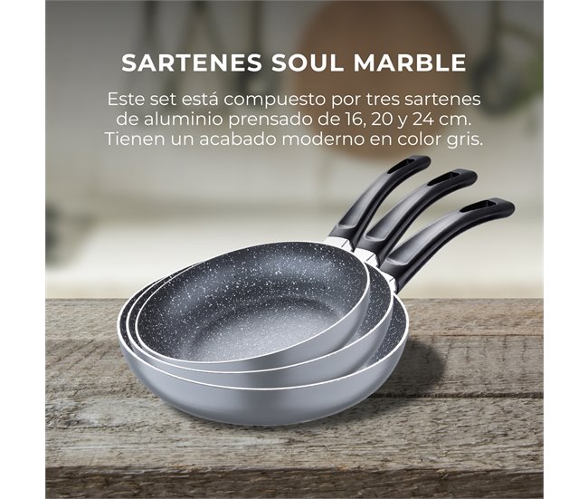 Set  set 5pc bateria cocina  y set 3pc sarten Multicolor