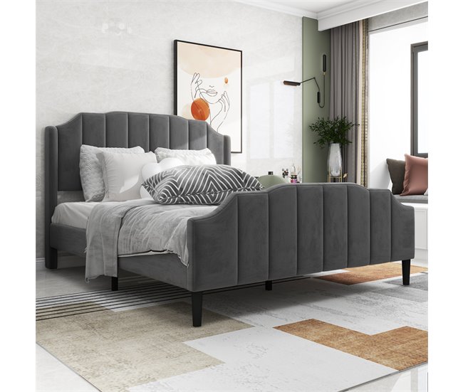 Marco de la cama 200x140 Gris