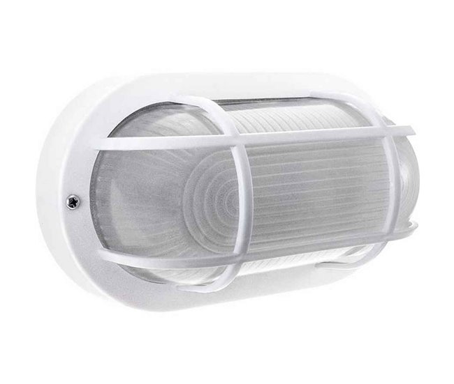 Aplique De Exterior Policarbonato Serie Caia Blanco