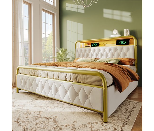 Camas de matrimonio 164x223 Blanco