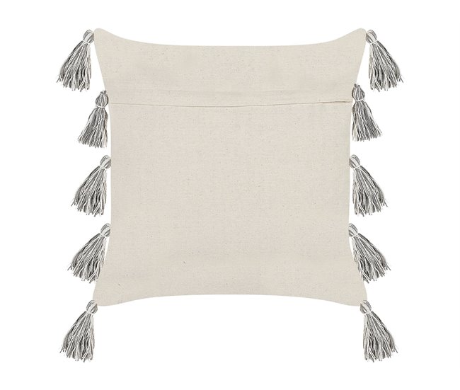 Beliani Cojín decorativo HELICONIA Gris