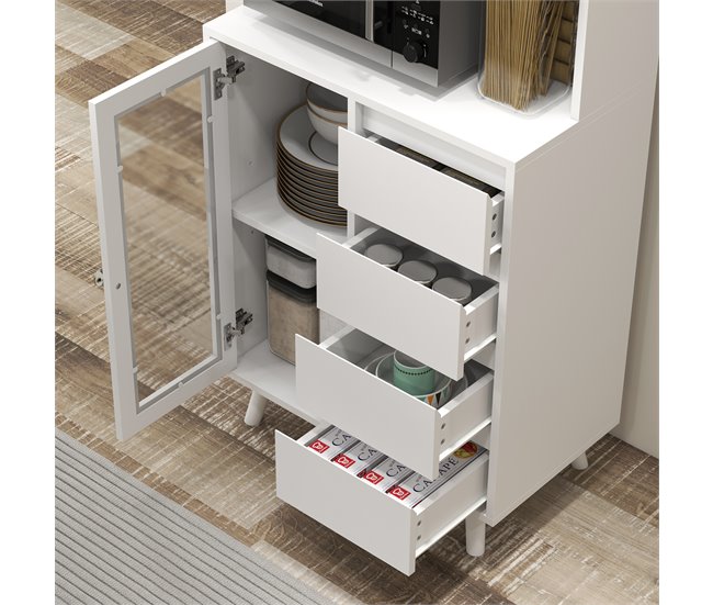 Alacena de Cocina MDF HOMCOM, hogar - cocina Blanco