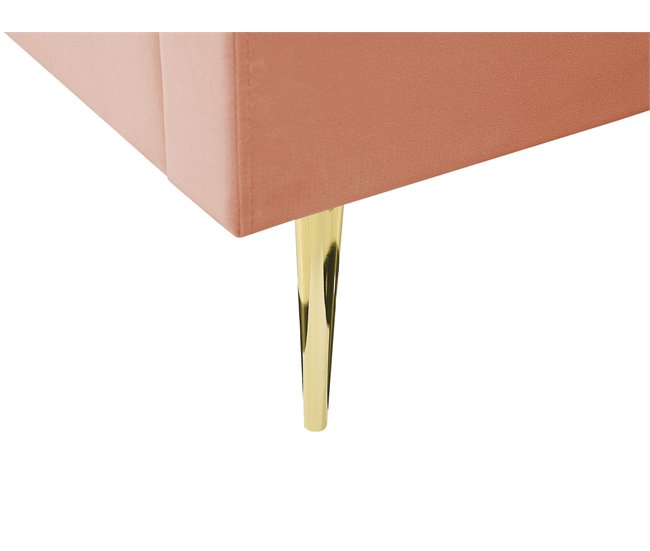 Beliani Cama con somier Terciopelo MARVILLE 162x225 Arena