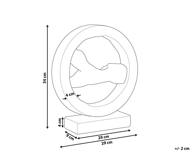 Beliani Figura decorativa OCAMPO Marron