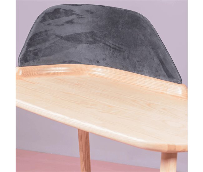 Escritorio de diseño en madera y terciopelo - Cattelan 109x56 Fresno