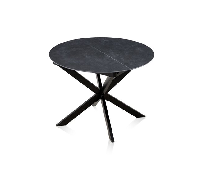 Mesa redonda extensible Onix 140x100 Negro