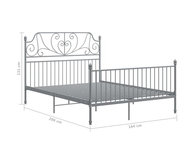 Estructura de cama de metal 160x200 Blanco