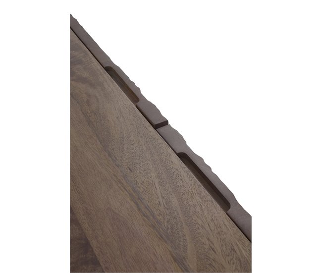 Aparador 3 puertas madera de mango ,imitacion piel caiman Topo