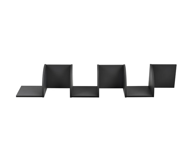 [en.casa] Estantería de pared diseño retro 123 Gris Oscuro