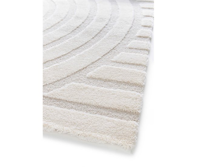 Alfombra con relieve de estilo escandinavo SNOWY - ATTICGO 80x150 Blanco