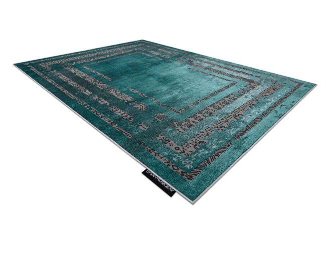 Alfombra DE LUXE moderna 1516 Marco vintage 120x170 Verde