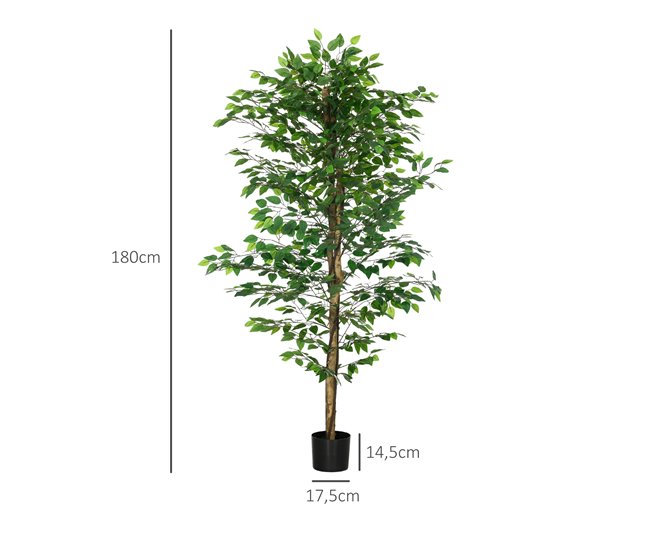 Planta Artificial PEVA HOMCOM, hogar - decoración Verde