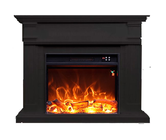 Chimenea de Suelo con Quemador de 1500w Mpc Camino Caldera Negro