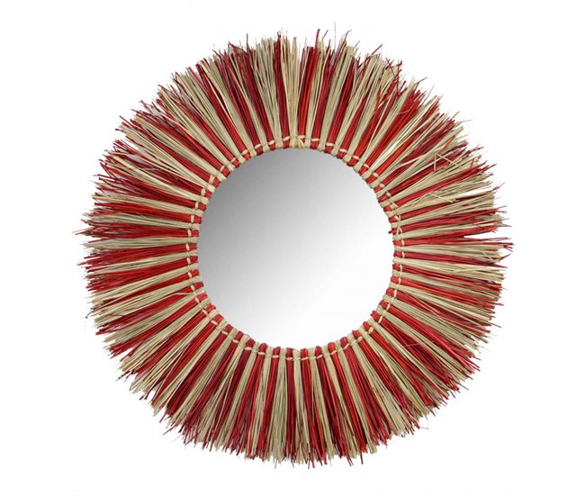 Espejo de Pared en Algas Marinas Thinia Home Rojo