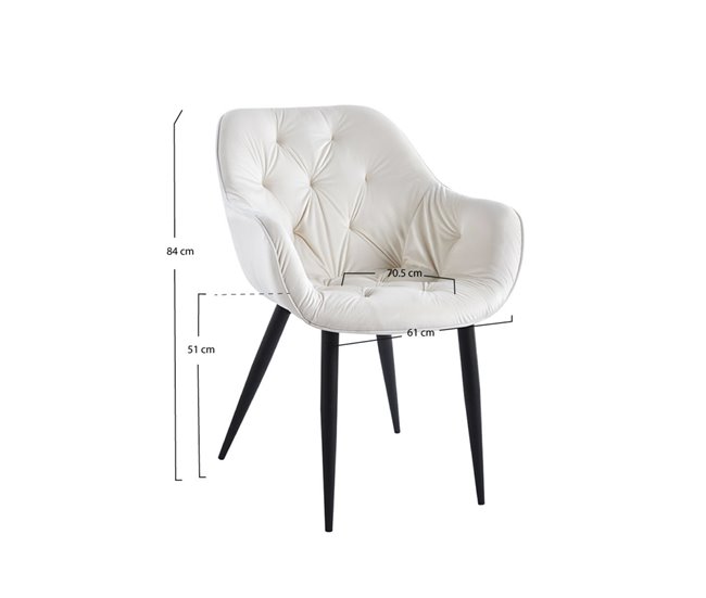 Silla Zandel Black Terciopelo Beige