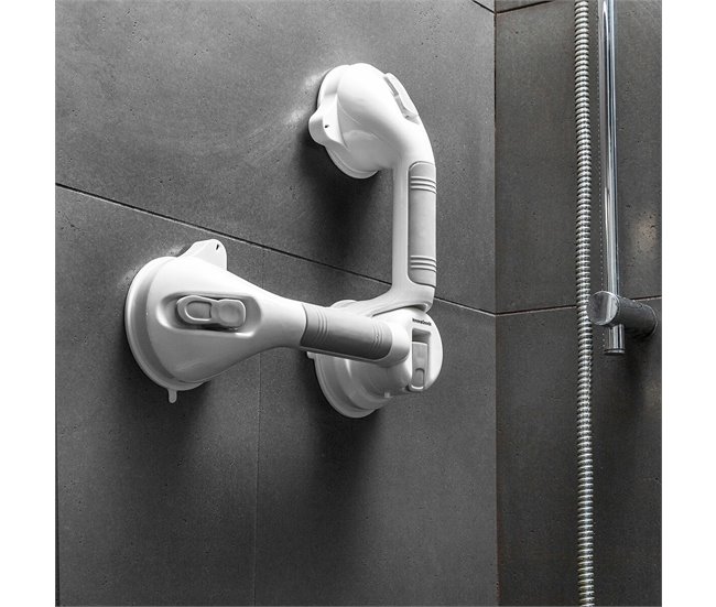 Asa de Seguridad para Baño Angular Doble Blanco
