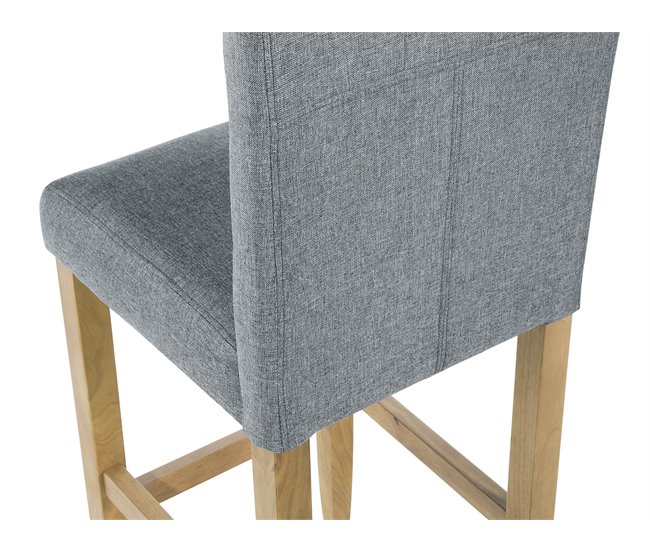 Beliani Silla de bar MADISON Gris