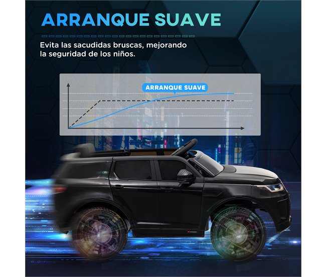 Coche Eléctrico Infantil Plástico, Metal AIYAPLAY Negro