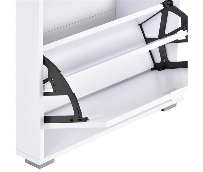 Armario de Zapatos MDF y Plásctico HOMCOM 60 Blanco