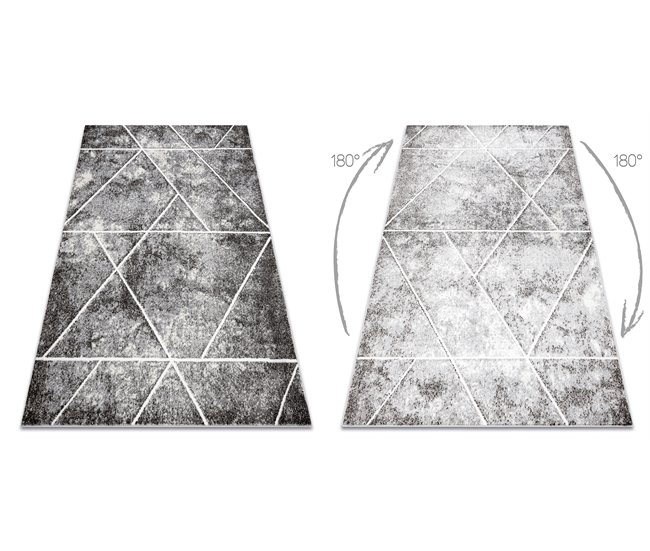 Alfombra MATEO 8031/644 Moderna geométrica Triángulos 240x330 Gris