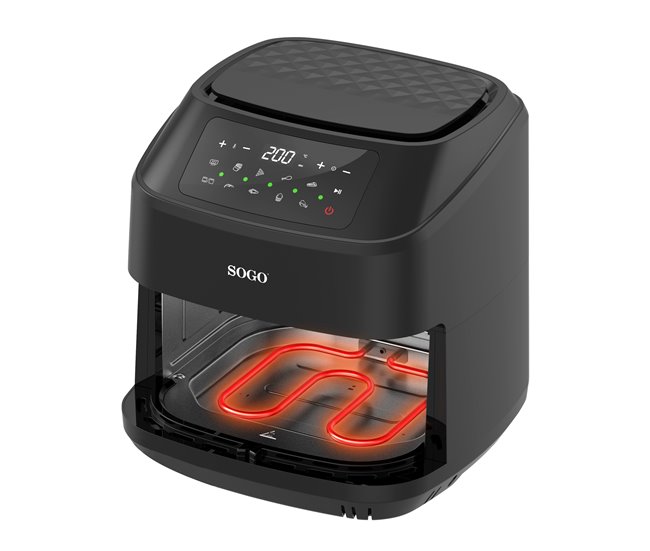 Freidora SOGO FRE-SS-10900 sin aceite 7,5 litros 2150W inox Negro