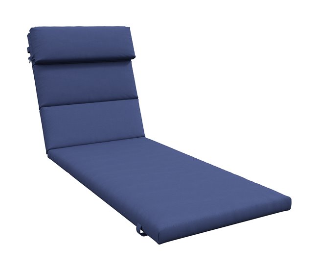 Cojín para Tumbona Poliéster, Algodón Azul