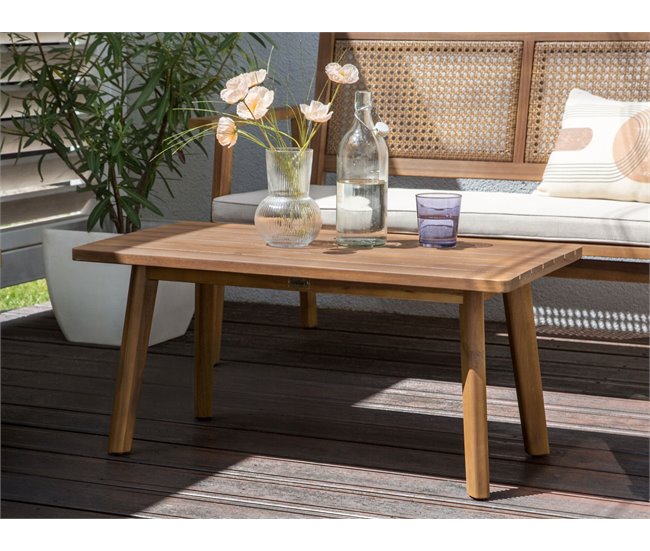 Beliani Conjunto de jardín Madera de acacia ARENELLA Beige