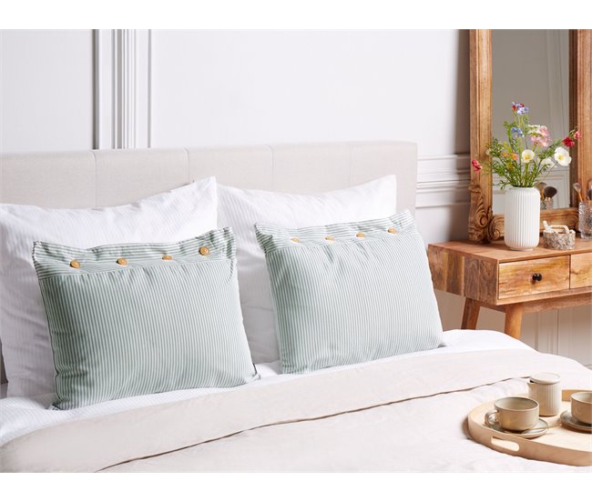 Beliani Cojín decorativo SEBRINE Verde