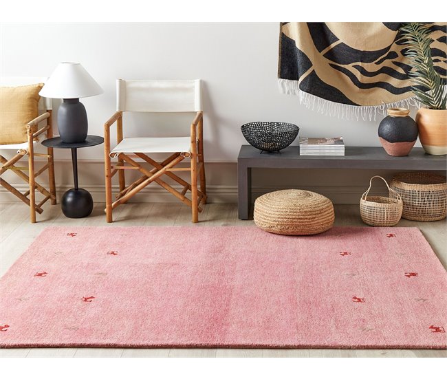 Beliani Alfombra de pelo corto YULAFI 160x230 Fucsia