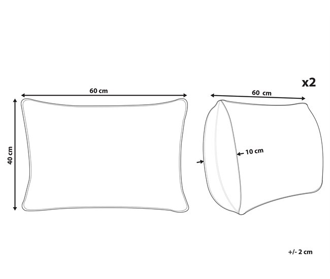 Beliani Cojín de jardín CUNEO 60x40 Verde