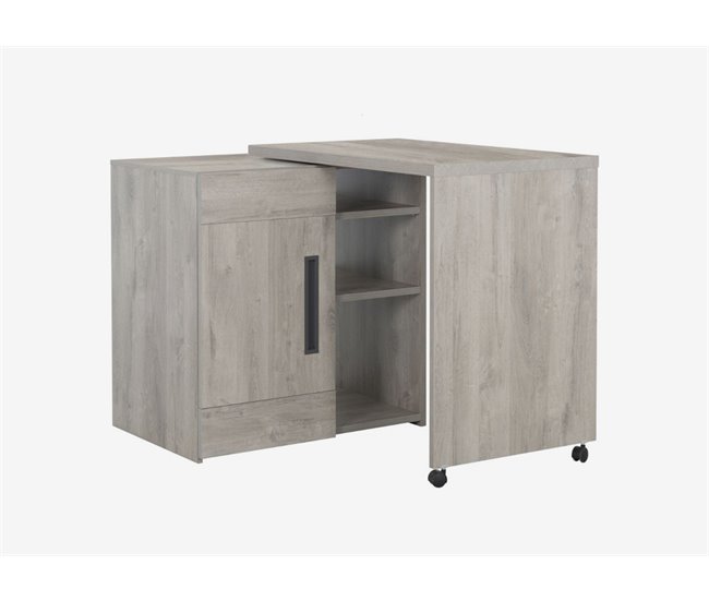 Mesa de cocina extensible y giratoria BOSTON Roble Gris