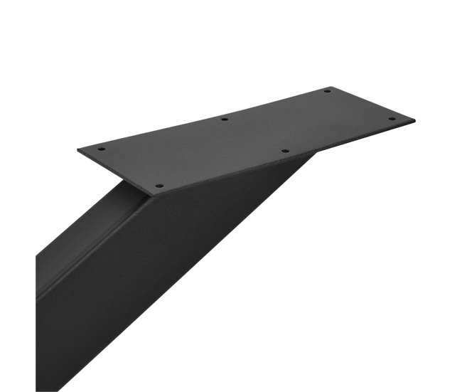 Pata de mesa Oberau en forma de estrella acero y hierro 85x85 Negro