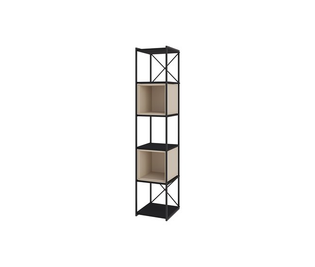 Estantería ANYA de 36cm negro y crema Negro/ Crema