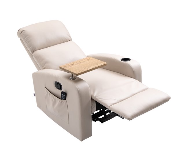 Sillón de Masaje Poliéster, Espuma HOMCOM Gris