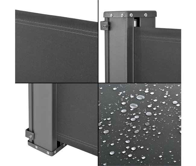 Toldo lateral contra viento sol y visión Mulhacén 300x10 Gris