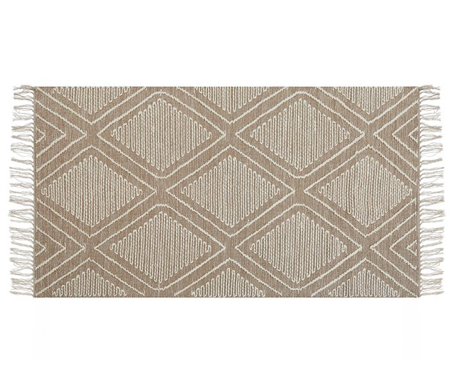 Beliani Alfombra de pelo corto KACEM Beige