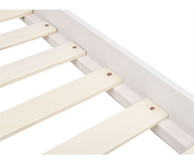 Beliani Cama con somier MDF BERRIC 148x202 Blanco