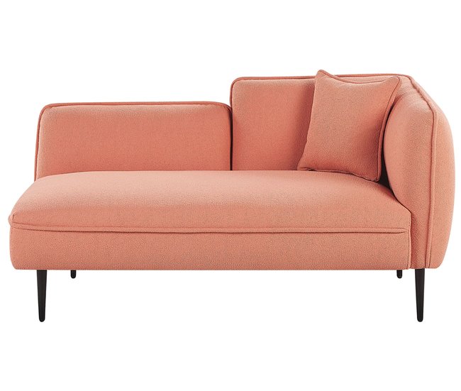 Beliani Chaise longue Bouclé CHEVANNES Beige